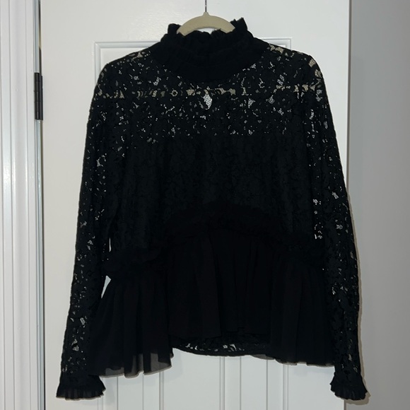 NWOT Tuckernuck Black Lace Myla Top - Picture 6 of 8